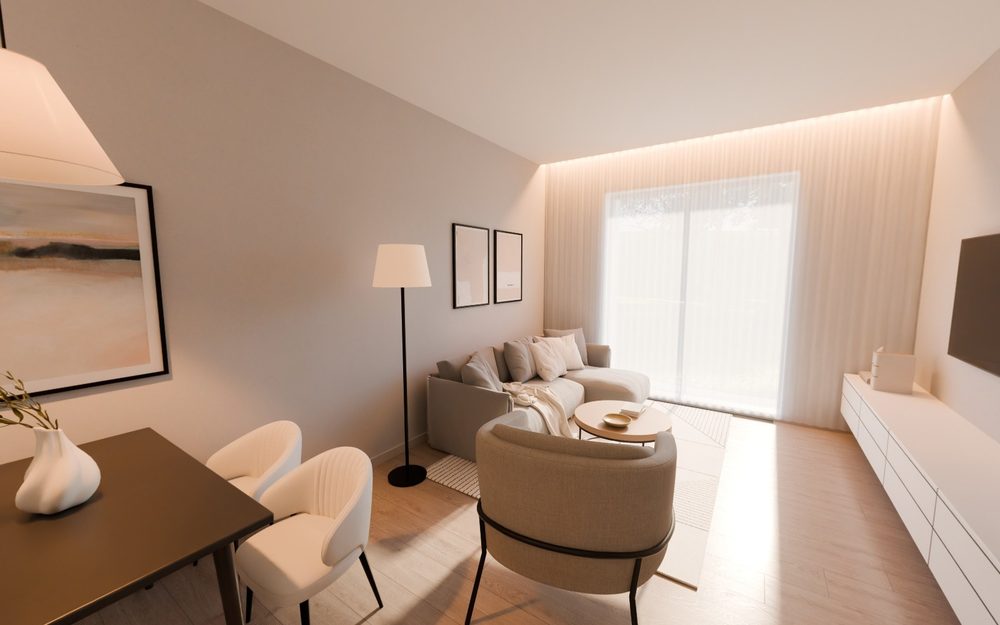 Living area by the window, a view from the 8K panorama
