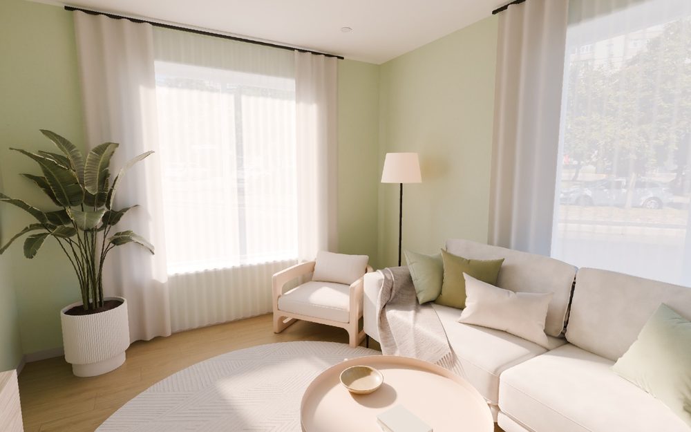 The living room in an 8K panorama